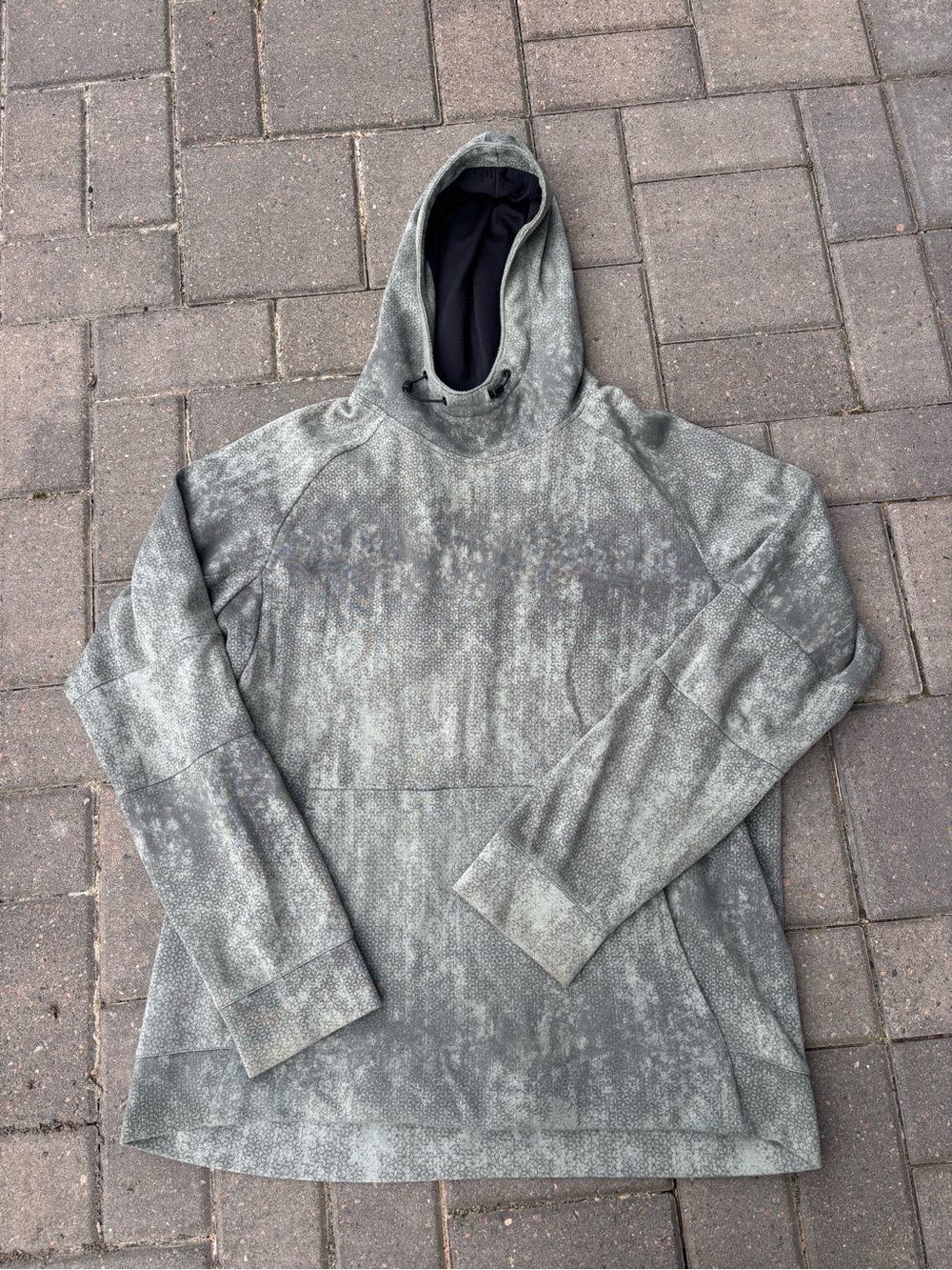 Men's Camouflage Olive Green Hooded Pullover Sweatshirt